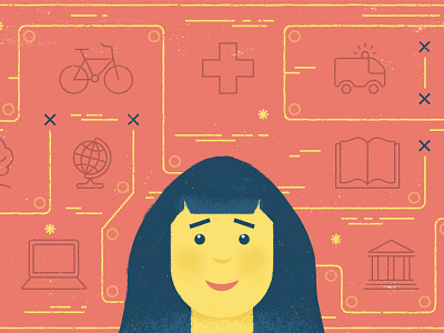 Social Determinants blog health illustration person social software texture vector