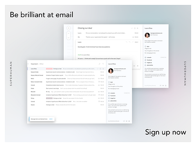 Be brilliant at email — Superhuman design email flat iphone mobile page superhuman ui ux visual web website