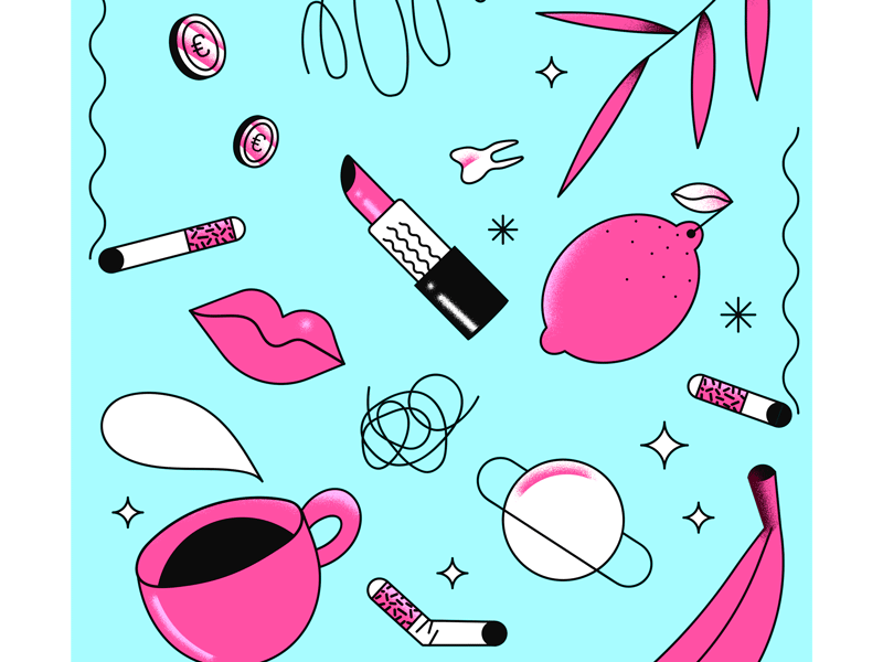 Summertime ☀️ brush character female girls giveaway illustration illustrator invite invites scene texture vector