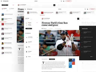 Initial Art Direction for Boston Globe art direction concept creative direction design interface rally interactive site ui ux web design website
