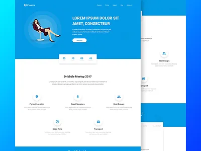 Event Landing Page freebie landing page product landing page psd user interface web web design wordpress