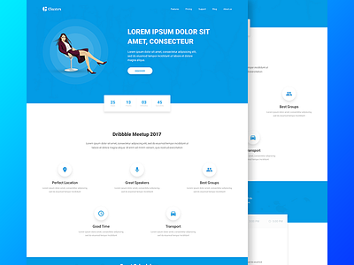 Event Landing Page freebie landing page product landing page psd user interface web web design wordpress
