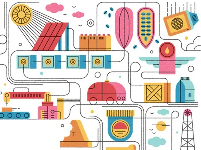 Connected character design digital editorial flat graphic icon illustration info line simple vector