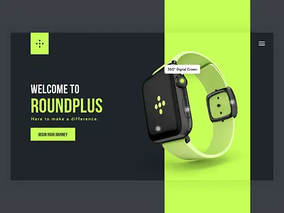 Roundplus Landing Page #DailyUI #003 abovethefold app dailyui design interraction landing page ui ux watch website
