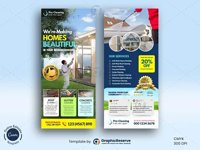 Professional Exterior Cleaning Service Rack Card Flyer Design business marketing template canva rack card template cleaning service branding cleaning service rack card deck cleaning rack card deck cleaning template exterior cleaning design exterior cleaning rack card exterior cleaning template power washing marketing power washing print design pressure washing flyer pressure washing rack card pressure washing template roof cleaning rack card roof cleaning template small business advertising vista print rack card window cleaning rack card window cleaning template
