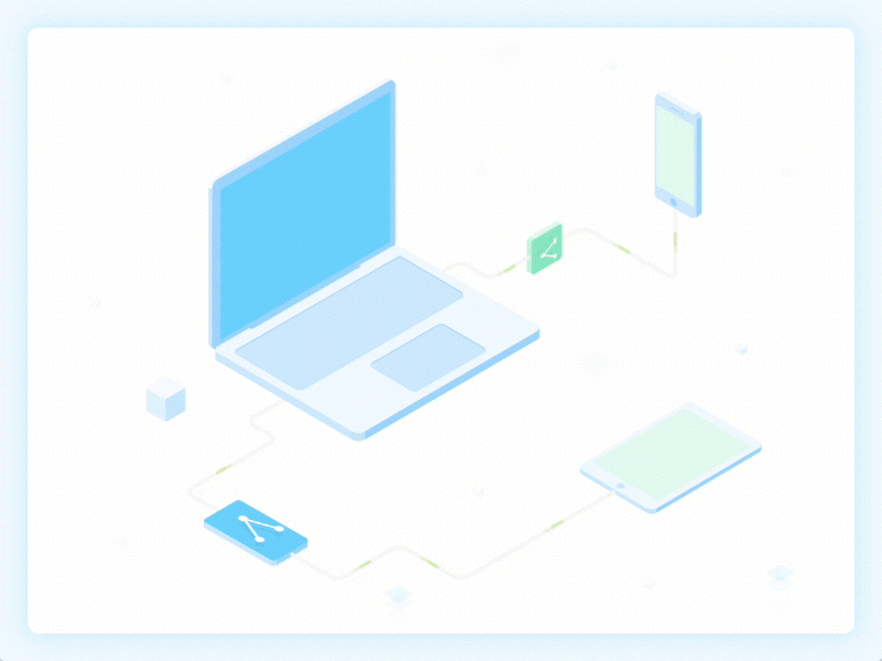 Hero illustration for Codable abstract animation cube flat heroimage illustration illustrator minimal motion principle