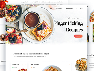 Food Landing food landing food recipies pasta pizza serif landing