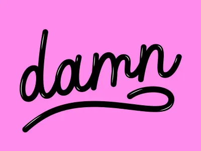 Damn bubble custom design graphic design illustration lettering type typography vector