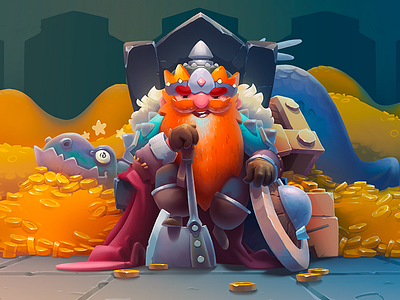 Character Design. Thorin Oakenshield bright cg character character design concept art creative agency design design studio digital art digital illustration fan art game art graphic design hobbit illustration illustrator raster thorin throne