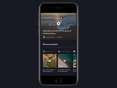 Video Page design ios ui ux videos