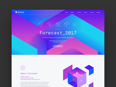 Forecast 2017 gradient landing page