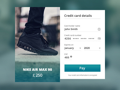 Credit Card Checkout card cart checkout creditcard details fields pay payment shoes shop