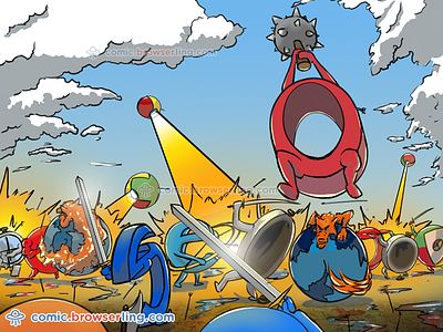 Browser War Joke browser fight browser war browser wars chrome edge firefox ie internet explorer opera safari