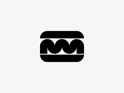 Burger + Double M buns burger food hungry logo m meal meat patty sandwich w