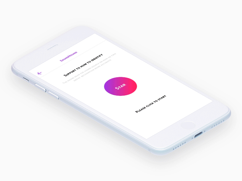 X-Music App Listen to song recognition interactive animation app enter gif kane kane d line login music purple song ue ui
