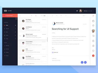 Mail Client app v2 app client desktop email icons mail ui ux