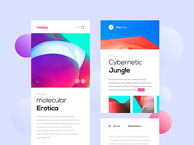 reazzy responsive android animation app application branding design flat gradient ios ui ux web