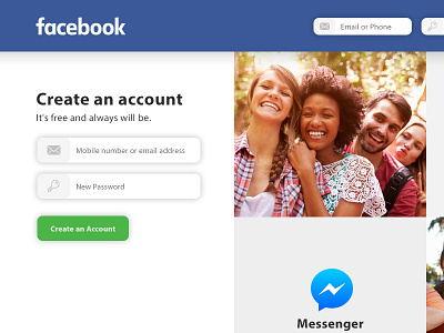 Facebook Login Redesign download facebook free login redesign register social ui ux