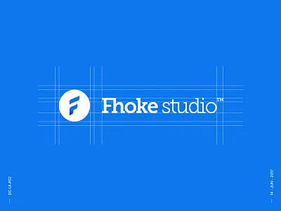 Fhoke Studio Logo - Daily UI challenge #02 branding design f fhokestudio grid identity lettering logo mark oooo typography ui challenge