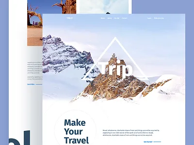 Trip : Take only memories, leave only footprints. agency landing app landing page dribbble best shot illustration landing page real estate template trave travel travel agency travel agency landing