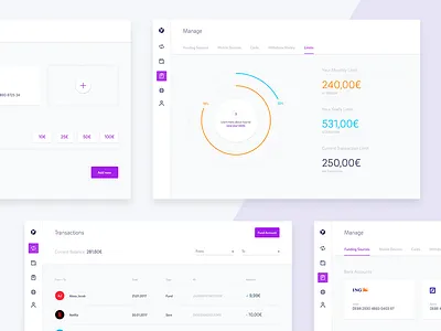 Payment Startup Yapital clean dashboard interface stats