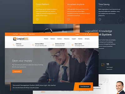 Document Management System Website cloud design document management joomla knowledge management mockup software system website