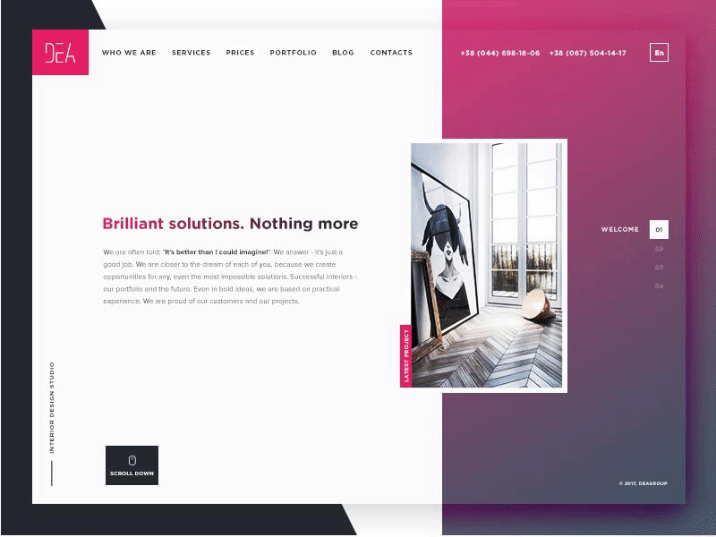 DEA group architecture corporate website design website