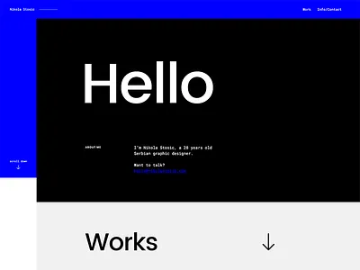 Personal site landing page web website