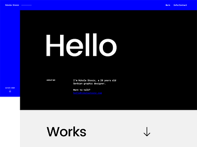 Personal site landing page web website