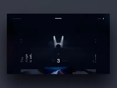 Honda unveil countdown branding clean ui dashboard minimal ui minimal website responsive website simple website ui user interface ux web app web design