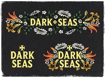 Dark Seas Division 70s apparel brush dark seas division design flowers illustration ink reaper soul