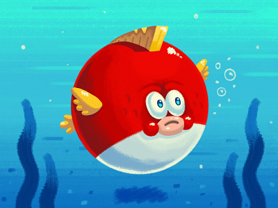 Cheep Cheep bubbles character fins fish mario nintendo ocean sea water
