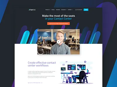 Contact Center Landing Page austin conversion illustration interface landing page ui ux web web design website