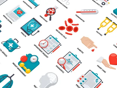 Medical Icons flat icons icon icons medical medicine set vector