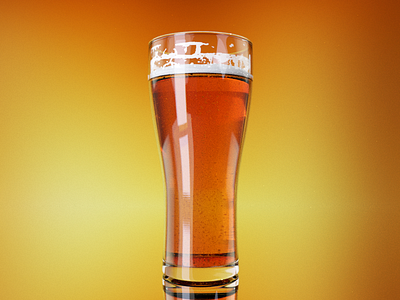 A Pint 3d beer blender drink pint warm