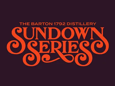 Sundown Series display headline lettering lockup logo logotype retro titling type typography