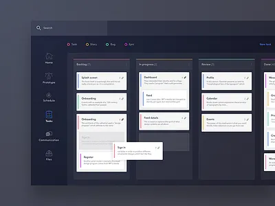 Task board design for web 10clouds agile bachanek board dashboard deskop do kamil list task to