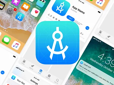 App Icon Template 7.0 app icon apply pixels psd resource sketch template