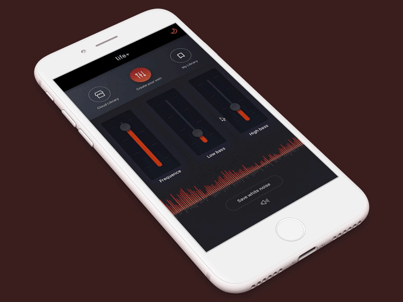 life+ Application | create your own animation create final gif music sleep slider sydney ui unsw whitenoise