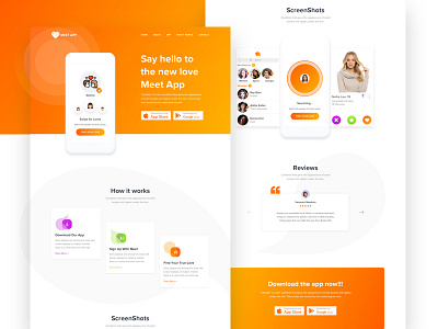App Landing Page Concept app clean color colour gradient landing landingpage product ui ux web website
