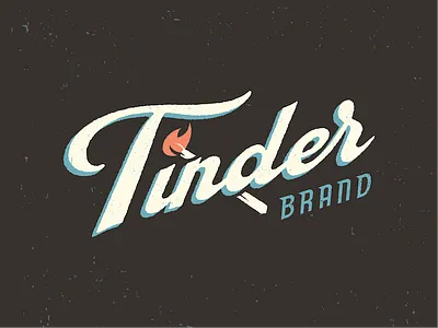 Tinder Matches lettering match matchbook retro script texture threadless