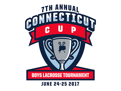 Connecticut Cup Logo badge connecticut lacrosse logo sports vector