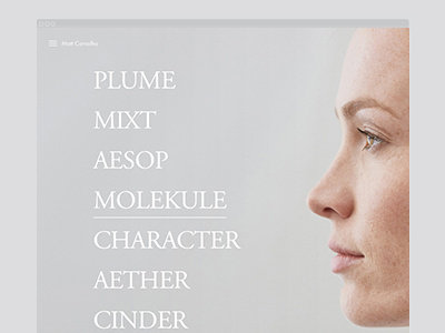 Homepage / Work art direction character mobile portfolio responsive design website