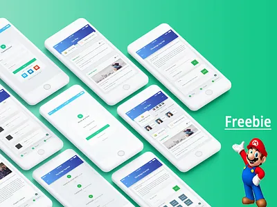 FREEBIE .Story writing App app design best shot creative dribbble free freebie illustration landing page new product profile template