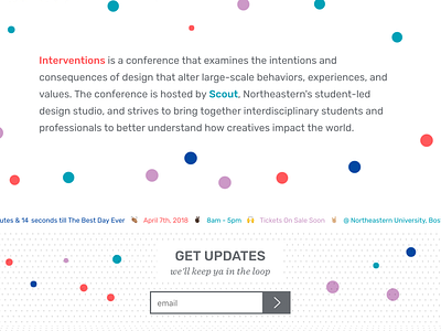 interventions_03 conference dots email emojis initial interventions marquee northeastern scout scribbles students updates