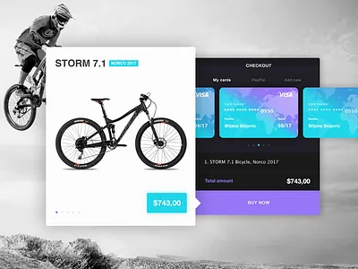 Credit card checkout / Daily UI bicycle bike credit card checkout dailyui ride ui