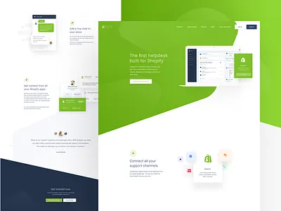 Gorgias - Shopify Integration homepage landing page ui uidesign uxdesign web website