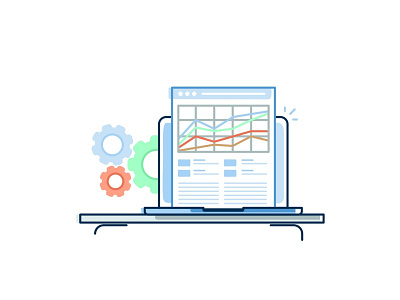 Track analytics app data graph ios laptop likes promote sales stats track ui