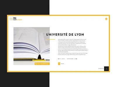 Portfolio detail book detail formation portfolio ui ux webdesign yellow