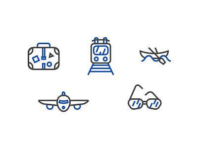 Icon Set Destinations Makers andrea designer graphic icon illustrator line travel vaduva vector